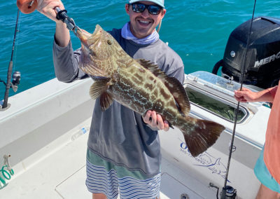 Double 00 Key West Fishing Charters Grouper at Wreck